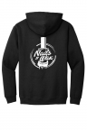 Black Full Zip  Hooded Sweatshirt with 2  Embroidered  Nails & Wax logos and Name option